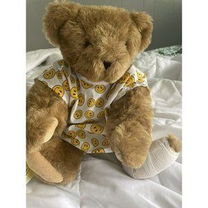 Vermont Teddy Bear 16” Jointed Crutches Nwt Hospital Gown Toy Doll Gift Kids $99